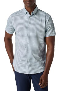 �~�Y�����C�� �����Y �g�b�v�X �V���c Mizzen+Main Halyardot Short Sleeve Button-Up Shirt Blue Geo Twill Print �u���[