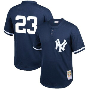 �~�b�`�F��&�l�X �����Y �g�b�v�X �V���c ���b�V�� �g�[�� �W���[�W�[ Men's Mitchell & Ness Don Mattingly Navy New York Yankees Cooperstown Collection Big & Tall Mesh Batting Practice Jersey Navy �l�C�r�[