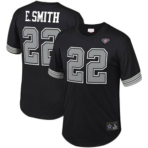 �~�b�`�F��&�l�X �����Y �g�b�v�X T�V���c ���b�V�� Men's Mitchell & Ness Emmitt Smith Black Dallas Cowboys Retired Player Name & Number Mesh Top Black �u���b�N