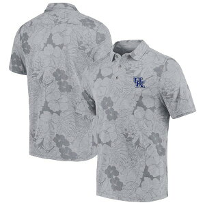 �g�b�~�[�o�n�} �����Y �g�b�v�X �V���c Men's Tommy Bahama Gray Kentucky Wildcats Miramar Blooms Polo Gray �O���[
