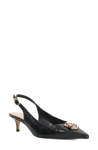�f���[�������h�� ���f�B�[�X �V���[�Y �q�[�� Dune London Context Pointed Toe Slingback Pump Black �u���b�N