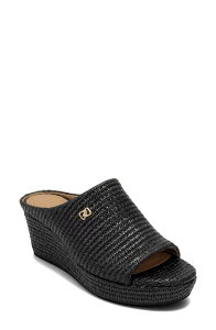 �G�A���\�[���Y ���f�B�[�X �V���[�Y �q�[�� �T���_�� Aerosoles Cafe Woven Wedge Sandal Black �u���b�N