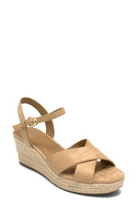 �G�A���\�[���Y ���f�B�[�X �V���[�Y �q�[�� �v���b�g�t�H�[�� �T���_�� Aerosoles Casarina Platform Wedge Sandal Beige Bisque �x�[�W��