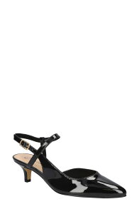 �x�����B�[�^ ���f�B�[�X �V���[�Y �q�[�� Bella Vita Kayce Pointed Toe Pump Black Patent �u���b�N
