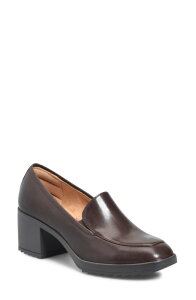 �R���t�H�[�e�B�o ���f�B�[�X �V���[�Y �q�[�� ���[�t�@�[ Comfortiva Hailey Loafer Pump Chocolate �`���R���[�g