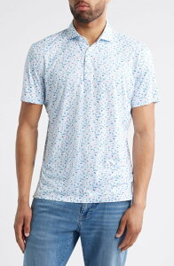 �W���j�[ �I�[ �����Y �g�b�v�X �V���c �v�����g johnnie-O Jo Merica Icon Print Featherweight Performance Polo Barracuda