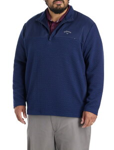�L�����E�F�C �����Y �A�E�^�[ �p�[�J�[�E�X�E�F�b�g�[�� Callaway Big & Tall Mixed Media 1/4 Ziperformance Pullover Peacoat