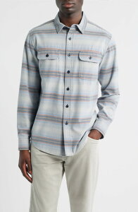 �y���h���g�� �����Y �g�b�v�X �V���c �R�b�g�� Pendleton Beach Shack Stripe Brushed Cotton Button-Up Shirt Blue Stripe �u���[