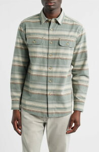 �y���h���g�� �����Y �g�b�v�X �V���c �R�b�g�� Pendleton Beach Shack Stripe Brushed Cotton Button-Up Shirteal Stripe �e�B�[��