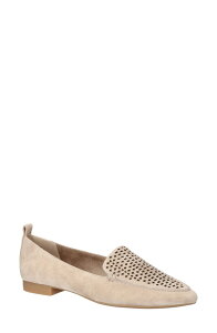 �x�����B�[�^ ���f�B�[�X �V���[�Y �p���v�X Bella Vitalessi Perforated Pointed Toe Flat Almond Kidsuede Leat