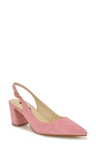 �i�C���E�F�X�g ���f�B�[�X �V���[�Y �q�[�� Nine West Kamsee Slingback Pointed Toe Pump Light Pink �s���N