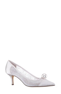�j�i ���f�B�[�X �V���[�Y �q�[�� �L���b�v Nina Bence Pointed Cap Toe Pump Ivory �A�C�{���[