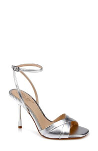 �W���E�F���_�O���C�~�V���J ���f�B�[�X �V���[�Y �q�[�� �T���_�� �A���N�� Jewel Badgley Mischka Parisankle Strap Sandal Silver Metallic �V���o�[