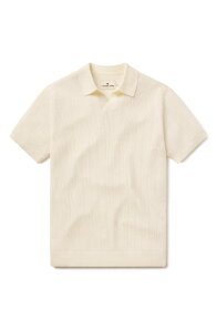 �m�[�}���u�����h �����Y �g�b�v�X �|���V���c �j�b�g The Normal Brand Robles Textured Knit Polo Ivory �A�C�{���[
