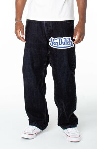 �t�H���_�b�` �����Y �{�g���X �f�j���p���c �X�g���[�g Von Dutch Bandidos 2-in-1 Pocket Straight Leg Jean Marine Ink