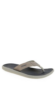 �I���J�C �����Y �V���[�Y �T���_�� OluKai Pili Flip Flop Ash / Mood Indigo �A�b�V��