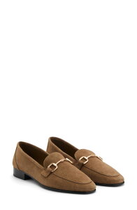 �}���S ���f�B�[�X �V���[�Y �X���b�|���E���[�t�@�[ MANGO Moc Toe Loafer Medium Brown �u���E��