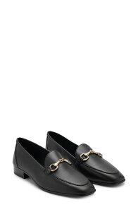 �}���S ���f�B�[�X �V���[�Y �X���b�|���E���[�t�@�[ ���U�[ MANGO Buckleather Loafer Black �u���b�N