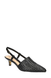 �x�����B�[�^ ���f�B�[�X �V���[�Y �q�[�� Bella Vita Kaisley Kitten Heel Slingback Pump Black �u���b�N