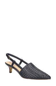 �x�����B�[�^ ���f�B�[�X �V���[�Y �q�[�� Bella Vita Kaisley Kitten Heel Slingback Pump Navy �l�C�r�[