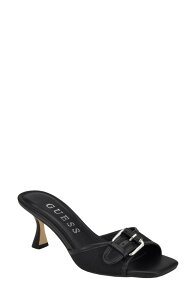 �Q�X ���f�B�[�X �V���[�Y �q�[�� �T���_�� GUESS Dista Slide Sandal Black 002 �u���b�N