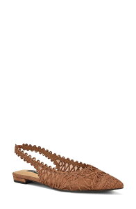 �i�C���E�F�X�g ���f�B�[�X �V���[�Y �p���v�X Nine West Joviaslingback Pointed Toe Flat Dark Brown �u���E��