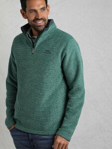�E�B�A�[�h�t�B�b�V�� �����Y �A�E�^�[ �p�[�J�[�E�X�E�F�b�g �t���[�X Weird Fish Newark 1/4 Zip Grid Fleece Leaf Green �O���[��