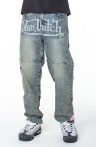 �t�H���_�b�` �����Y �{�g���X �f�j���p���c �X�g���[�g Von Dutch Acid Straight Leg Angel Jean Hazestone