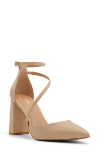 �A���h ���f�B�[�X �V���[�Y �q�[�� �A���N�� ALDO Milley Ankle Strapointed Toe Pump Bone