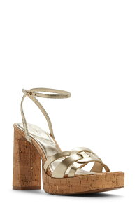 �A���h ���f�B�[�X �V���[�Y �q�[�� �v���b�g�t�H�[�� �T���_�� ALDO Beverlyanne Platform Sandal Champagne �V�����p��