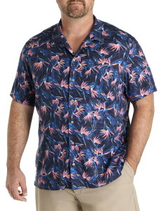 ���@�C�����[�h���@�C���Y �����Y �g�b�v�X �V���c �g�[�� vineyard vines Big & Tall Birds of Paradise Cabana Sport Shirt Nautical Navy �l�C�r�[