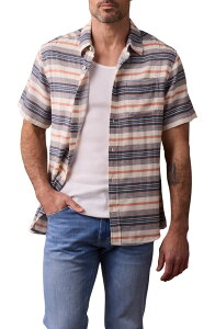 �m�[�}���u�����h �����Y �g�b�v�X �V���c The Normal Brand Freshwater Short Sleeve Button-Up Shirt Adobe Rose Stripe �X�g���C�v