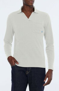 �X�R�b�`�A���h�\�[�_ �����Y �g�b�v�X �|���V���c �����b�N�X�t�B�b�g �R�b�g�� Scotch & Soda Relaxed Fit Long Sleeve Cotton Johnny Collar Polo Swan