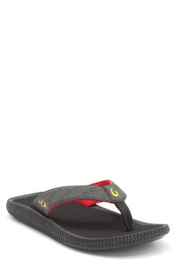 �I���J�C �����Y �V���[�Y �T���_�� OluKai Ulele Flip Flop Black/ Hot Lava �u���b�N