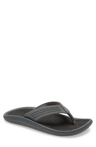 �I���J�C �����Y �V���[�Y �T���_�� OluKai Ulele Flip Flop Dark Shadow/ Black �u���b�N