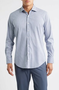 �s�[�^�[�E�~���[ �����Y �g�b�v�X �V���c Peter Millar Jackson Crown Lite Microcheck Performance Twill Button-Up Shirt Blue Haze �u���[