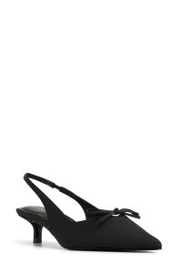 �A���h ���f�B�[�X �V���[�Y �q�[�� ALDO Azizza Slingback Pointed Toe Kitten Heel Pump Black �u���b�N
