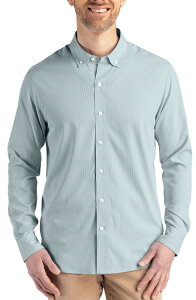 �J�b�^�[�A���h�o�b�N �����Y �g�b�v�X �V���c �_�E�� Cutter & Buck Skylinepiconfidence Stripe Stretch Button-Down Shirt Hunter/White �z���C�g
