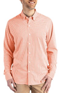 �J�b�^�[�A���h�o�b�N �����Y �g�b�v�X �V���c �_�E�� Cutter & Buck Skylinepiconfidence Check Stretch Button-Down Shirt College Orange/White �z���C�g