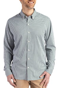�J�b�^�[�A���h�o�b�N �����Y �g�b�v�X �V���c �_�E�� Cutter & Buck Skylinepiconfidence Check Stretch Button-Down Shirt Hunter/White �z���C�g
