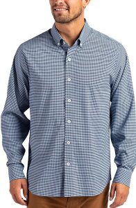 �J�b�^�[�A���h�o�b�N �����Y �g�b�v�X �V���c �_�E�� Cutter & Buck Skylinepiconfidence Check Stretch Button-Down Shirt Pale Blue/Navy Blue �l�C�r�[