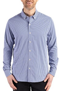 �J�b�^�[�A���h�o�b�N �����Y �g�b�v�X �V���c �_�E�� Cutter & Buck Skylinepiconfidence Check Stretch Button-Down Shirtour Blue/White �z���C�g