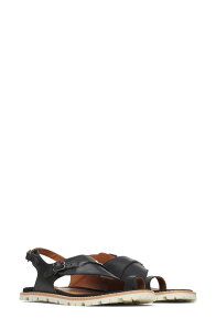 ������ ���f�B�[�X �V���[�Y �T���_�� Merrell Haven Toe Loop Sandal Black �u���b�N