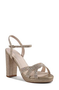 �^�b�`�A�b�v ���f�B�[�X �V���[�Y �q�[�� �T���_�� �A���N�� Touch Ups Avankle Strap Sandal Champagne �V�����p��