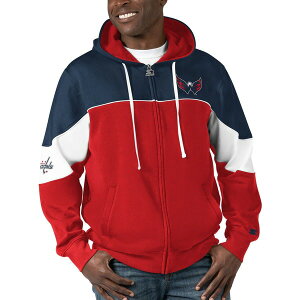 �X�^�[�^�[ �����Y �A�E�^�[ �p�[�J�[�E�X�E�F�b�g �L���b�v Men'startered/Navy Washington Capitals Power Forward Full-Zip Hoodie Red ���b�h