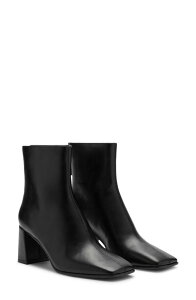 �}���S ���f�B�[�X �V���[�Y �u�[�c�E���C���u�[�c �q�[�� MANGO Block Heel Bootie Black �u���b�N