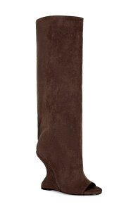 �A�U���A ���� ���f�B�[�X �V���[�Y �u�[�c�E���C���u�[�c AZALEA WANG Vincent Knee High Open Toe Boot Brown �u���E��