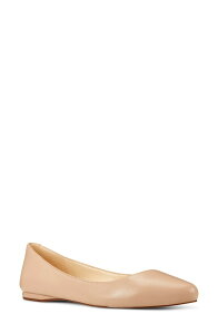 �i�C���E�F�X�g ���f�B�[�X �V���[�Y �p���v�X Nine West Speak Upointed Toe Flat Nude Leather