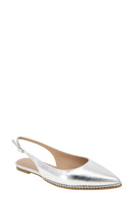 BCB �W�F�l���[�V���� ���f�B�[�X �V���[�Y �p���v�X BCBGeneration Valerie Slingback Pointed Toe Flat Silver �V���o�[