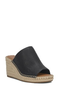 ���b�L�[�u�����h ���f�B�[�X �V���[�Y �T���_�� �v���b�g�t�H�[�� Lucky Brand Cabriah Espadrille Platform Wedge Slide Sandal Black Shsntw �u���b�N